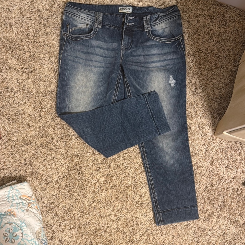 Women's Blue Jeans Capris